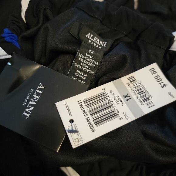 Alfani Black, Blue, White Chevron Maxi Dress - Picture 6 of 6